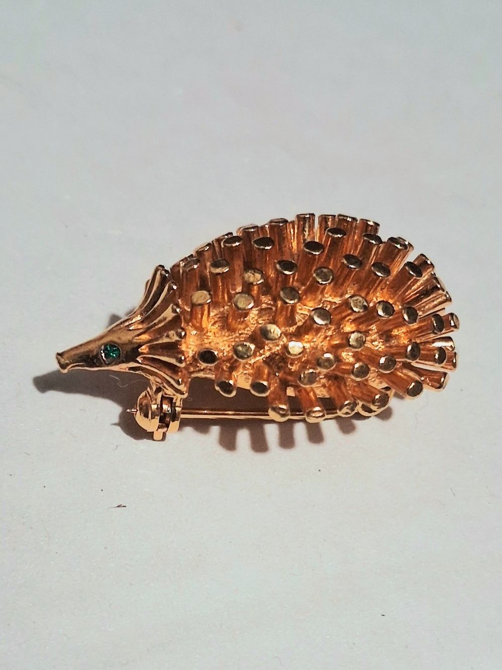 RARE Signed Marcel Boucher Green Eyed Hedgehog Brooch – Princess Margaret Model